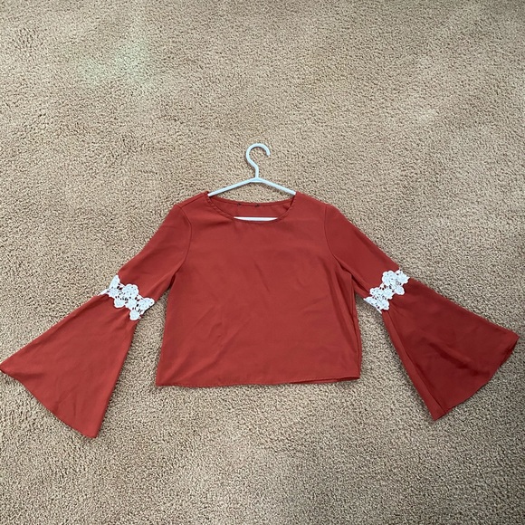 Forever 21 Burnt Orange Bell Sleeve Top 🍊 - Picture 1 of 2